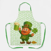 Schattige/speelse kabouter St. Patrick's Day Schort (Voorkant)