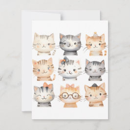 Schattige speelse kittens feestdagenkaart