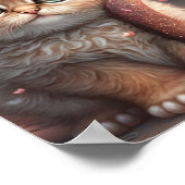 Schattige Speelse Poes Hartjes Kraamkamer Printmat Poster (Hoek)