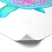 Schattige speelse schildpadkinderen / kinderkamer  poster (Hoek)