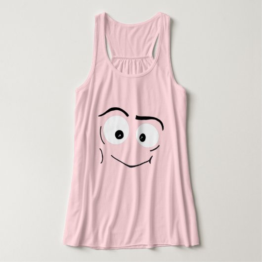 schattige, speelse, vriendelijke witte ogen met zw tanktop (Design voorkant)