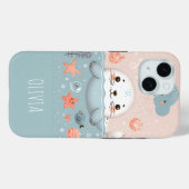Schattige speelse zeehondpup op zee Case-Mate iPhone case (Achterkant (horizontaal))