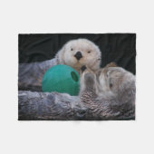 Schattige speelse zeeotters fleece deken (Voorkant (Horizontaal))