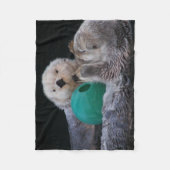 Schattige speelse zeeotters fleece deken (Voorkant)
