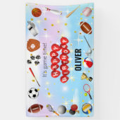 Schattige Spel Tijd Sport Balls Kids Verjaardag We Spandoek (Verticaal)
