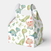 Schattige spelen dinosaurussen kinderen verjaardag bedankdoosjes (Achterkant)