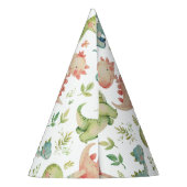 Schattige spelen dinosaurussen kinderen verjaardag feesthoedjes (Achterkant)