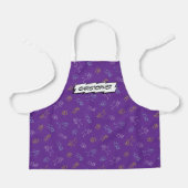Schattige spelen kinder patroonpatroon paarse aang schort (Voorkant)