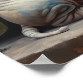 Schattige Sphynx Cat Art Print Poster (Hoek)