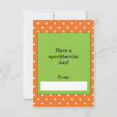 Schattige Spider Happy Halloween Vriend Klasgenoot Kaart (Achterkant)