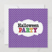 Schattige Spider Kleurrijke Halloween Party Kaart (Achterkant)