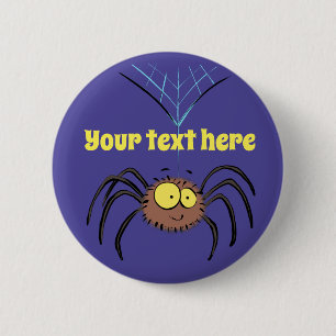 schattige spin-cartoon ronde button 5,7 cm