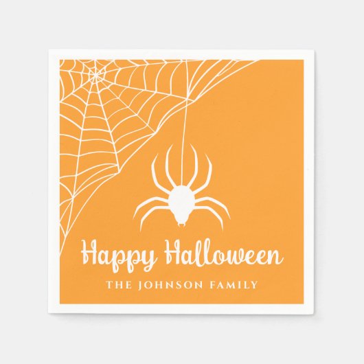 Schattige Spin Happy Halloween Servet (Voorkant)