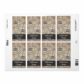 Schattige Spinnen, Halloween, Grunge en Gritty Etiket (Full Sheet)