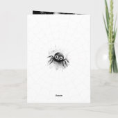 Schattige spinnenweb blij Halloween Kaart (Achterkant)