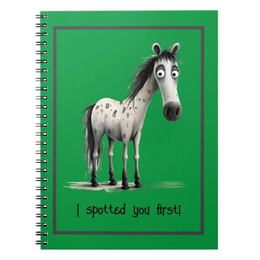 Schattige spiraal notitieboek voor de paardenliefh (Voorkant)