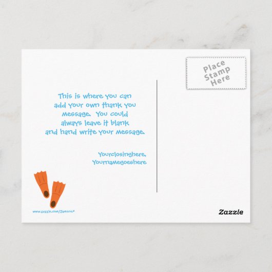 Schattige Splash Girl's Pool Party Dank u briefkaa Briefkaart (Achterkant)