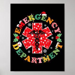 Schattige Spoedeisende Hulp Kerst Er Verpleegster  Poster