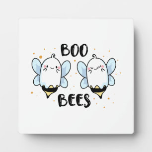 Schattige spook Boo-bijen - Grappige Halloween op Fotoplaat
