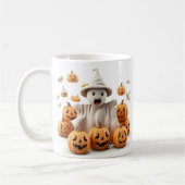 Schattige spook en pompoen koffie mok (Links)