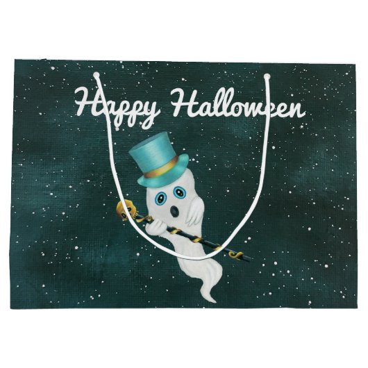 Schattige Spook Fancy Pet en Schedel Cane Floating Groot Cadeauzakje (Achterkant)