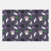 Schattige spook Franse Bulldog vleermuis pompoen H Inpakpapier Vel (Voorkant)