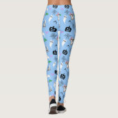 Schattige spook Franse Bulldog vleermuis pompoen H Leggings (Achterkant)