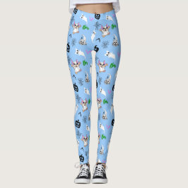 Schattige spook Franse Bulldog vleermuis pompoen H Leggings