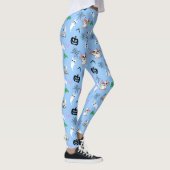 Schattige spook Franse Bulldog vleermuis pompoen H Leggings (Rechts)