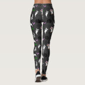 Schattige spook Franse Bulldog vleermuis pompoen H Leggings (Achterkant)