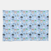 Schattige spook Franse Bulldog vleermuis pompoen H Theedoek (Horizontaal)