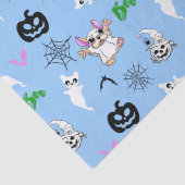 Schattige spook Franse Bulldog vleermuis pompoen H Tissuepapier (Detail)