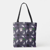 Schattige spook Franse Bulldog vleermuis pompoen H Tote Bag (Achterkant)