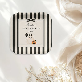 Schattige spook Halloween baby shower Papieren Bordje