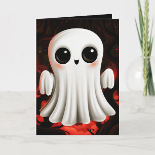 Schattige spook Halloween-illustratie Kaart
