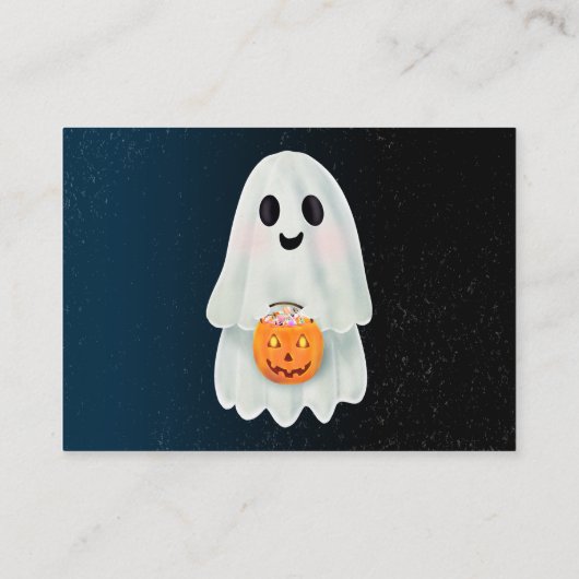 Schattige spook Halloween luier loterij baby showe Informatiekaartje (Achterkant)