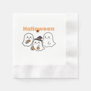 Schattige spook Halloween papieren servetten - Sch