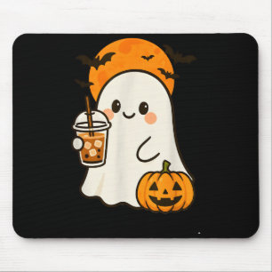Schattige spook ijskoffie en pompoen voor Hallowee Muismat