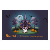 Schattige spook spookhuis Halloween Poster (Voorkant)
