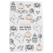 Schattige spook, vleermuis & spin halloween Baby s Medium Cadeauzakje (Voorkant)