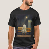  Schattige spook wachten zittend op stoel hallow T-shirt (Voorkant)