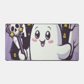 Schattige spookachtig Poster met een speelse twist Bureaumat (Voorkant)