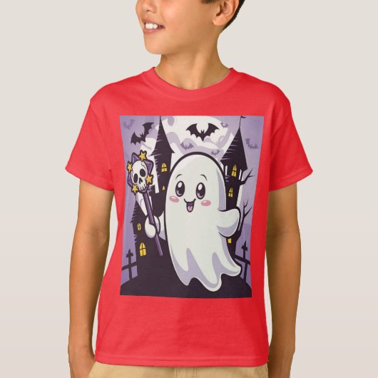 Schattige spookachtig Poster met een speelse twist T-shirt (Voorkant)