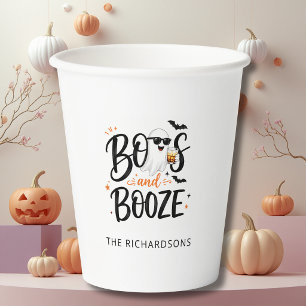 Schattige spookachtige Halloween-drankjes Papieren Bekers