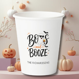 Schattige spookachtige Halloween-drankjes Papieren Bekers