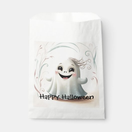 Schattige Spookachtige Vriend Halloween Design Bedankzakje (Voorkant)