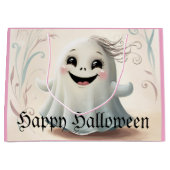 Schattige Spookachtige Vriend Halloween Design Groot Cadeauzakje (Voorkant)