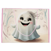 Schattige Spookachtige Vriend Halloween Design Groot Cadeauzakje (Achterkant)