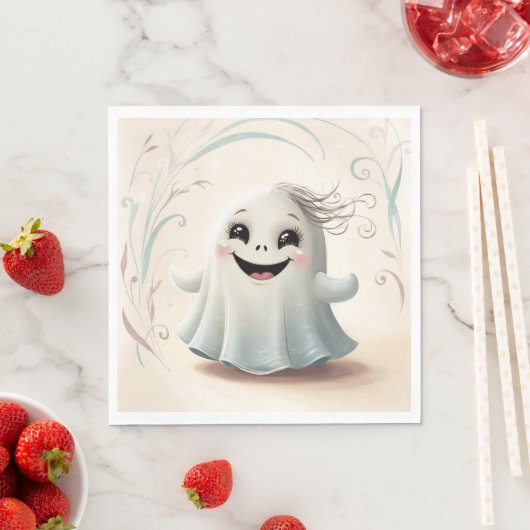 Schattige Spookachtige Vriend Halloween Design Servet (Insitu)