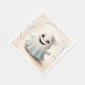 Schattige Spookachtige Vriend Halloween Design Servet (Hoek)